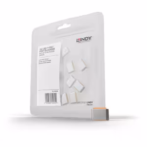 LINDY USB-C Port Blocker Extra Lock Pack Orange Pack of 10