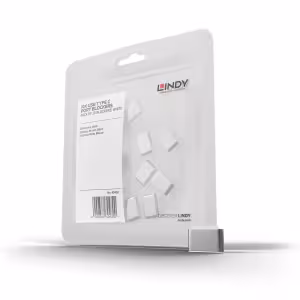 LINDY USB-C Port Blocker Locks White Pack of 10