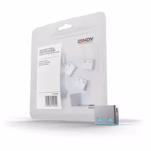 LINDY 40462 USB-A Port Blocker Extra Lock Pack Blue 10 Pack