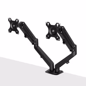 LINDY Dual Mount Desktop Gas Spring Monitor Arm Black (40708)