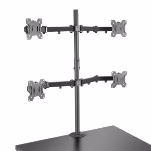 LINDY 40659 Quad Display Bracket with Pole and Desk Clamp VESA 75/100mm