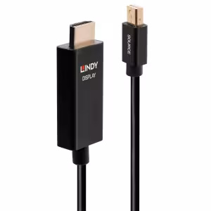 LINDY 1m Mini DisplayPort to HDMI 4K60Hz HDR Active Adapter Cable