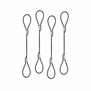 LINDY 40774 Cable Adapter Tethers Black Pack of 4