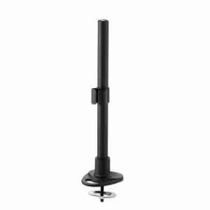 Lindy Black Modular Desktop Mounting System 400mm Pole with Desk Clamp and Grommet