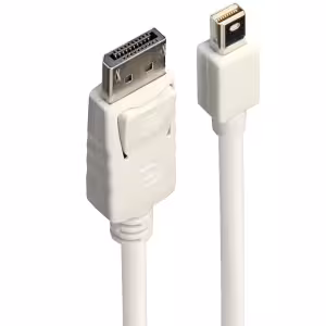 LINDY Mini DisplayPort to DisplayPort Cable, 1m, White