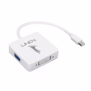 LINDY 41035 Mini DisplayPort 1.2 to HDMI VGA DVI-D Active Adapter Converter
