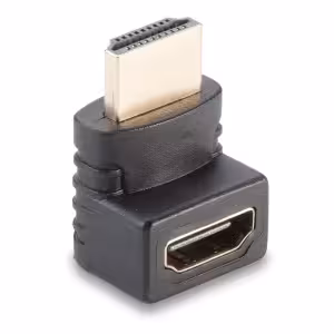 Lindy 41086 HDMI Female to Male 90 Degree Right Angle Up Adapter Gold Plated