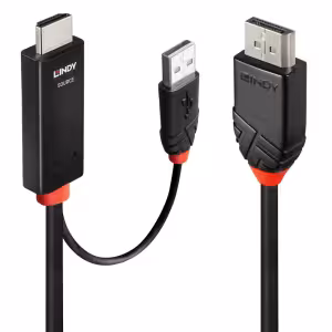LINDY 41500 3m HDMI to DisplayPort Adapter Cable 4K60Hz HDR
