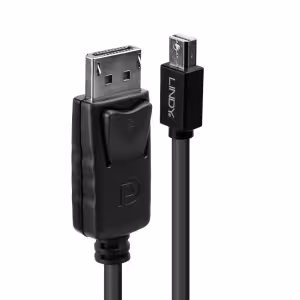 LINDY 41645 1m Mini DisplayPort to DisplayPort Cable, Black, 4K