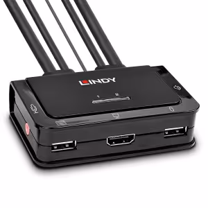 Lindy 2 Port HDMI 4K30 and USB 2.0 Cable KVM Switch 42340