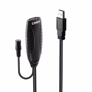 LINDY 15m USB 3.2 Gen 1 Active Extension Repeater Lead 5Gbps 43099