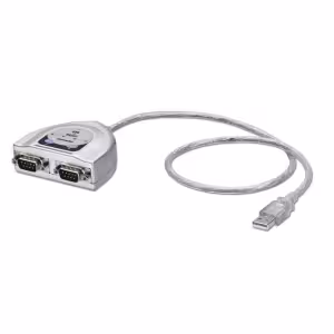 LINDY 42889 USB Type A to 2 Port Serial 9 Way D Male Converter