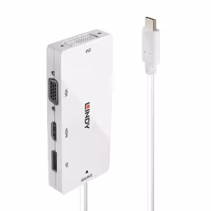 LINDY 43279 USB-C to HDMI DP DVI VGA Multi-AV Converter 4K60Hz