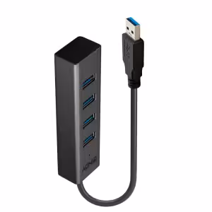 LINDY 43324 4 Port USB 3.0 Hub 5Gbps Integrated Cable