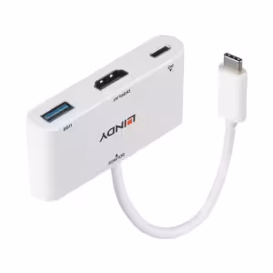 Lindy USB 3.2 Type C to HDMI Converter with USB-A Port & 100W Power Delivery
