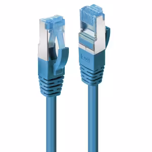 LINDY Cat.6A S/FTP LSZH Snagless Ethernet Cable 7.5m, Blue