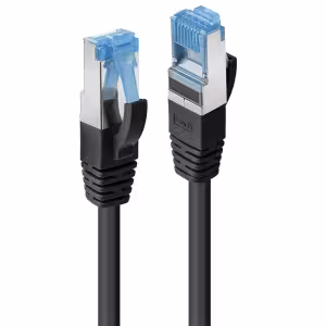 LINDY Cat.6A S/FTP LSZH Snagless Ethernet Cable Black 0.5m