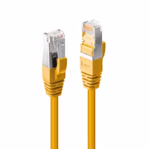LINDY Cat.6A S/FTP Snagless LSZH Ethernet Cable, Yellow, 3m