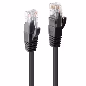 LINDY 30m Cat.6 U/UTP Ethernet Cable Black