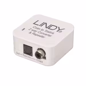 LINDY 70411 Bi-directional TosLink (Optical) & Coaxial SPDIF Converter 192kHz
