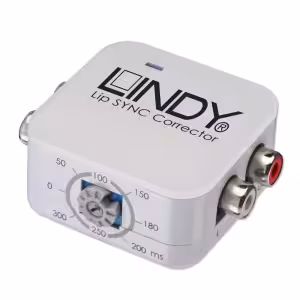 LINDY 70449 Phono Lip Sync Corrector 0-300ms Analogue Audio