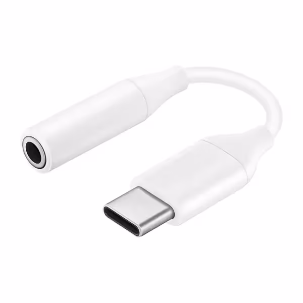 Samsung USB-C to 3.5mm Headphone Jack Adapter White EE-UC10JUWEGWW 24-bit DAC - image 3 of 3