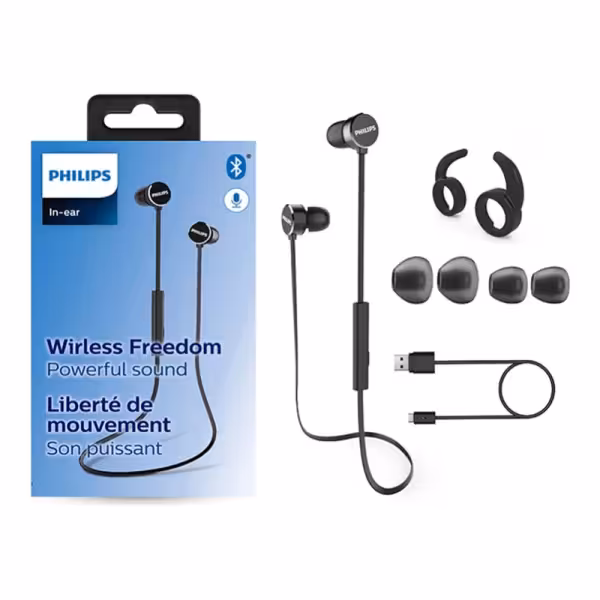 Philips TAUN102 Wireless Bluetooth Neckband In-Ear Headphones Black - image 6 of 6