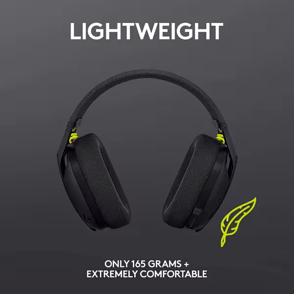 Logitech G435 LIGHTSPEED Gaming Headset – Black
