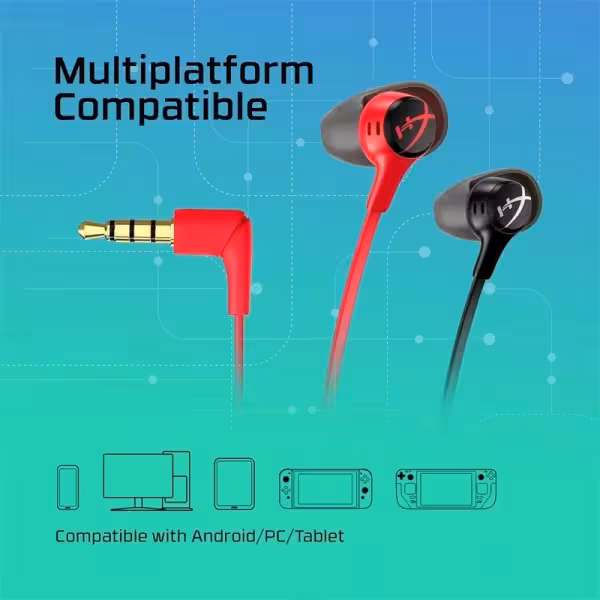 HyperX Cloud Earbuds II In-Ear Wired Gaming Headset - Red - image 3 of 7