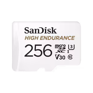 SanDisk High Endurance 256GB microSDXC Memory Card V30 with SD Adapter