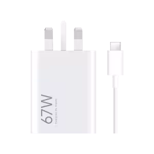 Xiaomi 67W HyperCharge UK Charger & USB-C Cable MDY-15-EU 20V 240V