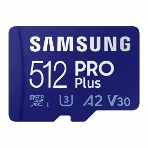 Samsung PRO Plus 512GB MicroSDXC Memory Card V30 A2 with SD Adapter