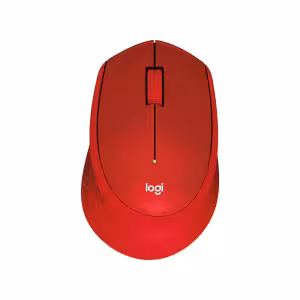 Logitech M330 Silent Plus Wireless Mouse Red USB-C Rechargeable
