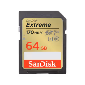 SanDisk Extreme 64GB SDXC Memory Card 170MB/s V30