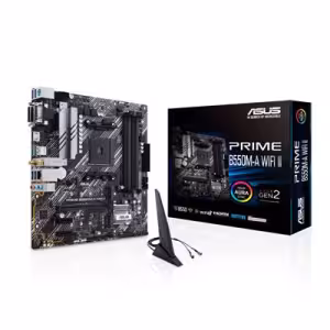 ASUS PRIME B550M-A WIFI II AMD AM4 Micro-ATX Wi-Fi 6 Motherboard