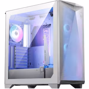 MSI MPG GUNGNIR 300R White Mid Tower Case with 4x ARGB Fans and USB-C