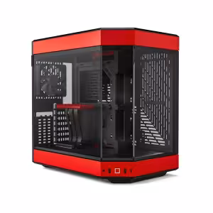 HYTE Y60 Mid Tower Case Red with Panoramic Tempered Glass & PCIe 4.0 Riser