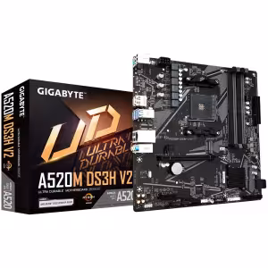 Gigabyte A520M DS3H V2 AMD A520 Socket AM4 Micro-ATX Motherboard DDR4