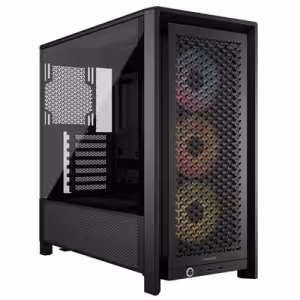 Corsair 4000D Frame RS Black Mid Tower Case 3x ARGB Fans, USB-C