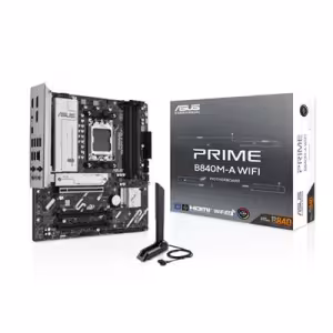 ASUS PRIME B840M-A WIFI AMD B840 Socket AM5 Micro-ATX Motherboard DDR5 2.5Gb LAN
