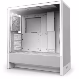 NZXT H5 Flow Mid Tower Case White Tempered Glass USB-C
