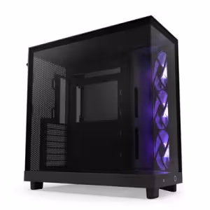 NZXT H6 Flow RGB Mid Tower Case Black Tempered Glass USB-C