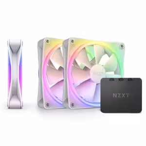 NZXT F120 RGB Duo 120mm PWM White Chassis Fan 3-Pack 3 Pack