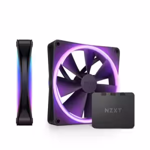 NZXT F140 RGB Duo 140mm PWM Chassis Fan 2-Pack Black 2 Pack
