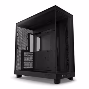 NZXT H6 Flow Mid Tower Case Black Dual-Chamber, Tempered Glass