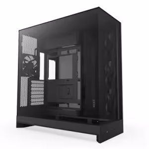 NZXT H9 Flow Mid Tower Case Black Dual-Chamber Tempered Glass