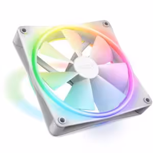 NZXT F140 RGB Duo 140mm PWM Chassis Fan 1PK White 1 Pack