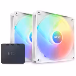 NZXT F140 RGB Core 140mm PWM Chassis Fan 2PK White 2 Pack