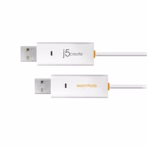 j5create Wormhole Switch USB 2.0 File Swapping and KM Sharing Cable 180cm White
