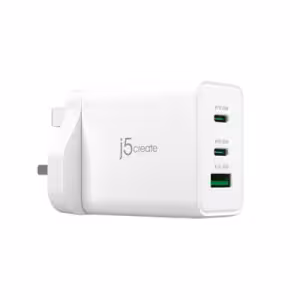 j5create 65W GaN USB-C 3-Port Charger White
